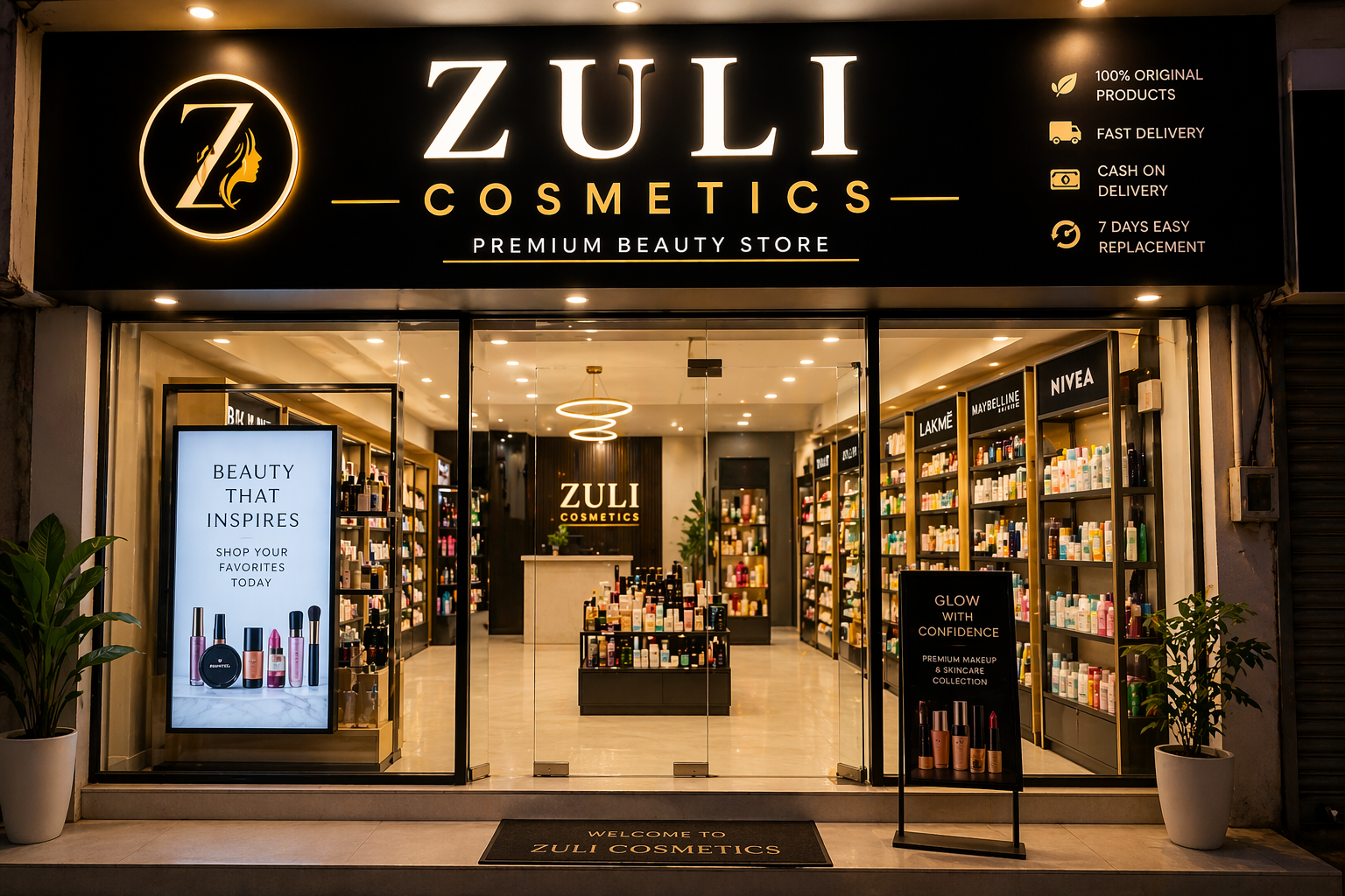 ZULI Cosmetics store in Paota Rajasthan makeup and skincare shop